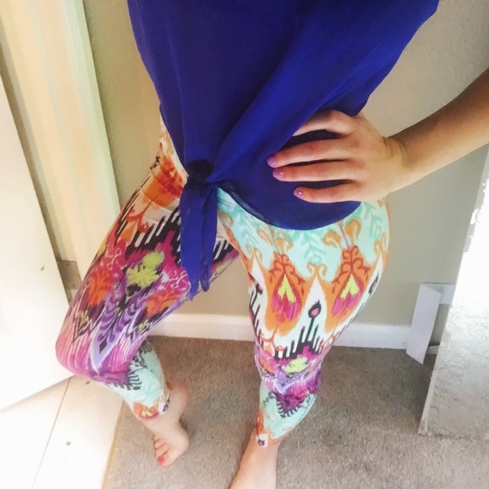 Colorful Boho styled leggings